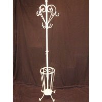 Coat Stand with Umbrella Holder - Cream METAL/CAST IRON at World Of Decor NZ