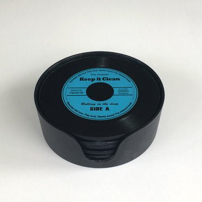 Record Glass Coaster Set of 6 Home Accessories at World Of Decor NZ