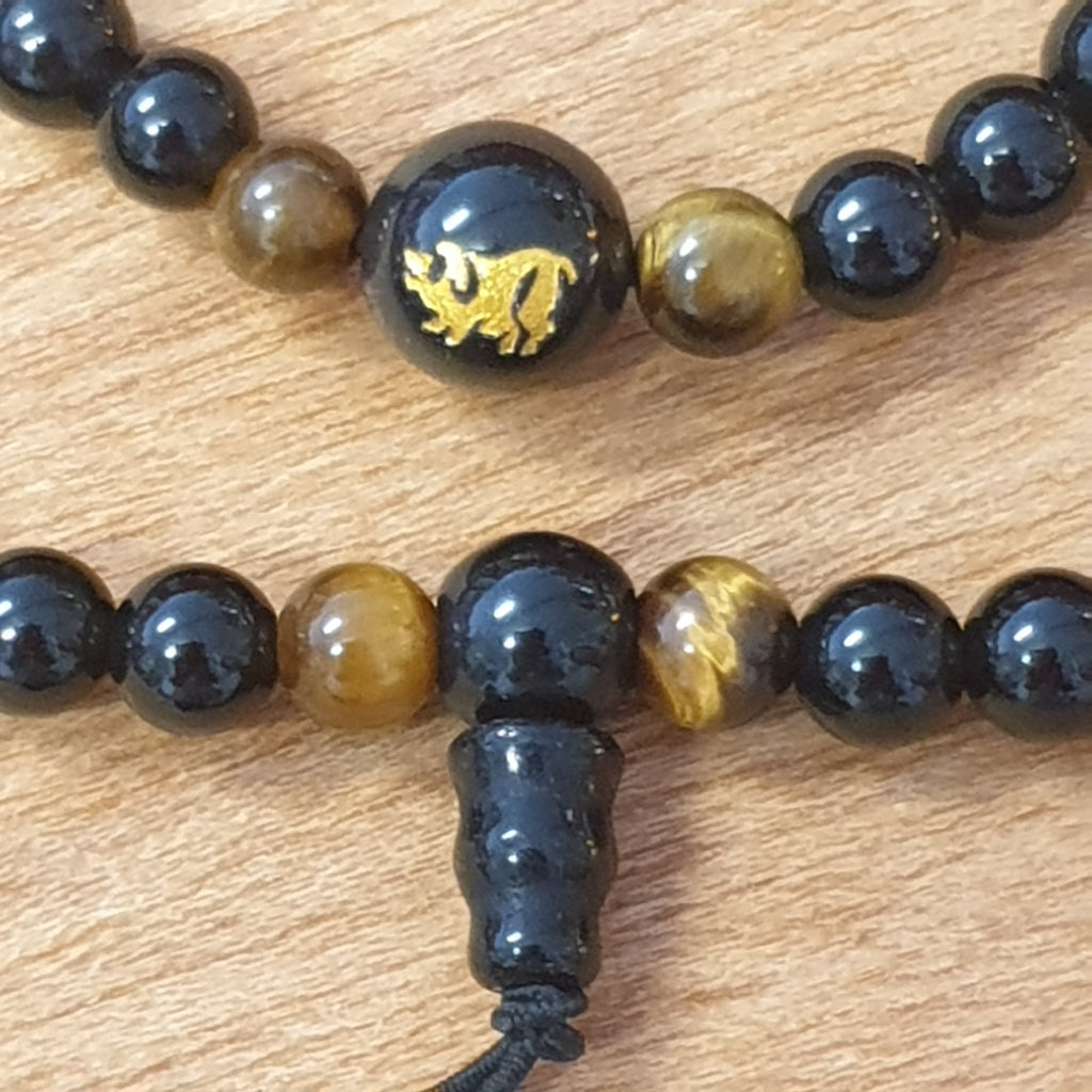 Mala Necklace 108 Beads - Boar Crystal, Chakra Stone Bracelet, Necklace at World Of Decor NZ
