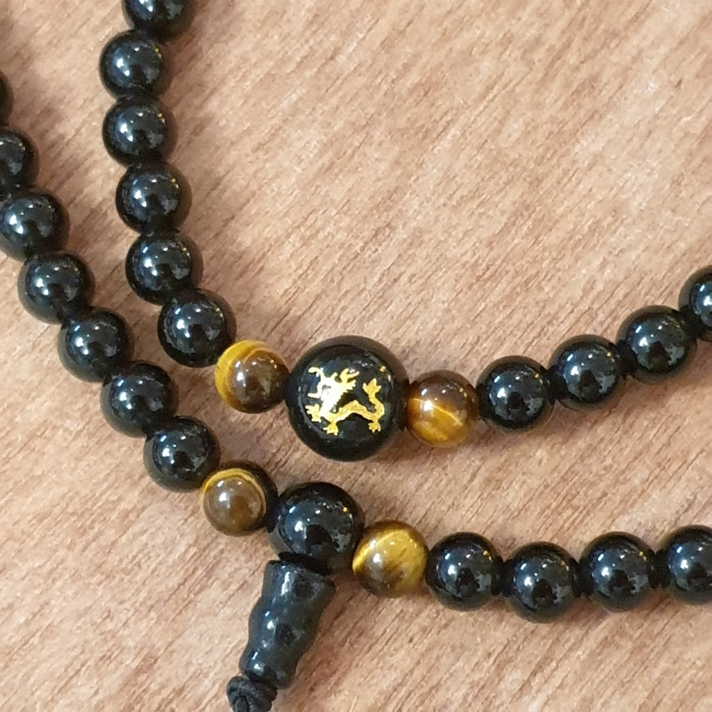 Mala Necklace 108 Beads - Dragon Crystal, Chakra Stone Bracelet, Necklace at World Of Decor NZ