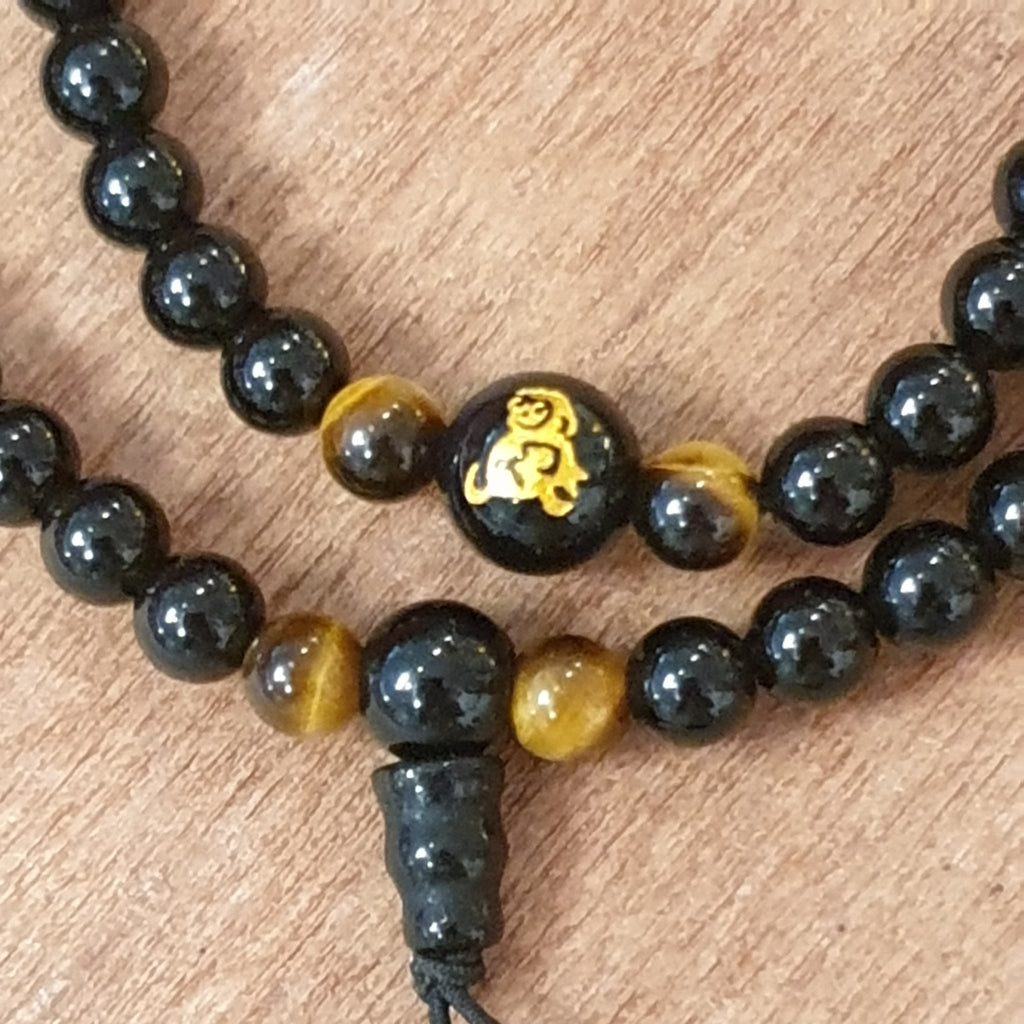 Mala Necklace 108 Beads - Monkey Crystal, Chakra Stone Bracelet, Necklace at World Of Decor NZ