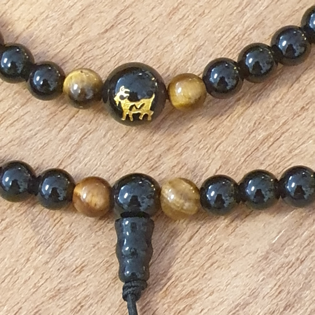 Mala Necklace 108 Beads - Sheep Crystal, Chakra Stone Bracelet, Necklace at World Of Decor NZ