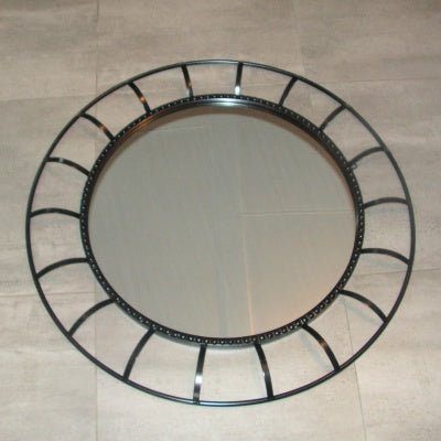 Metal Round Mirror - Black MIRRORS at World Of Decor NZ