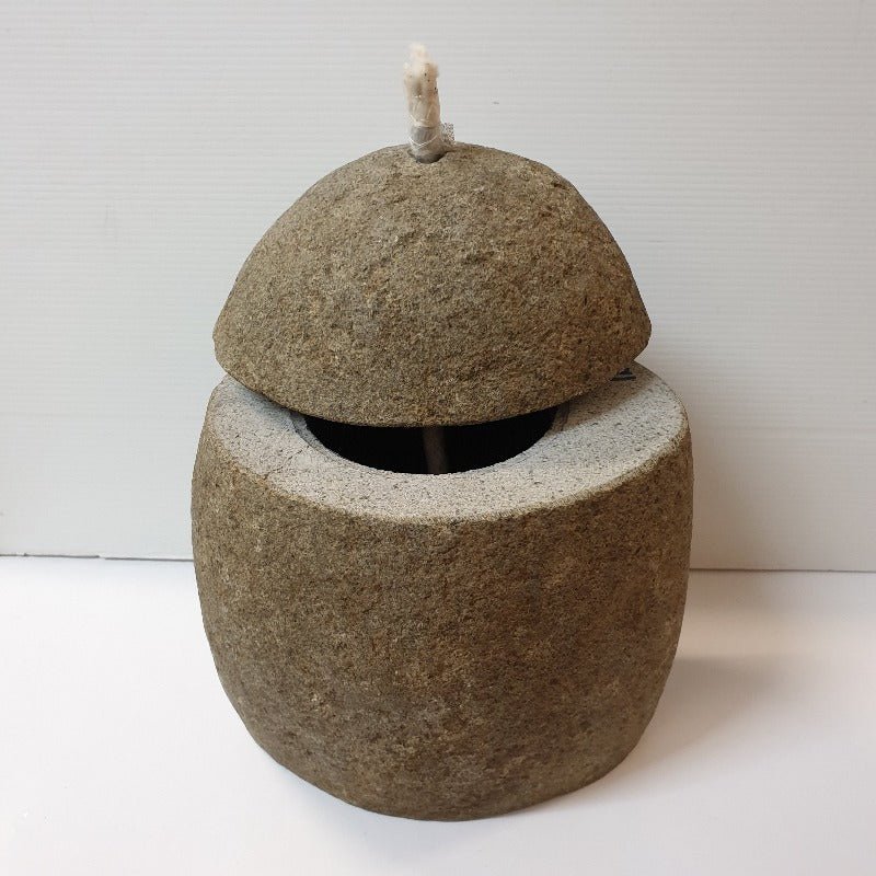 Natural Volcanic Rock Outdoor Lamp - Small CANDLES HOLDER at World Of Decor NZ