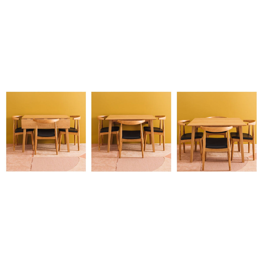 Oak Nordik Dropleaf Table 102m Square FURNITURE at World Of Decor NZ