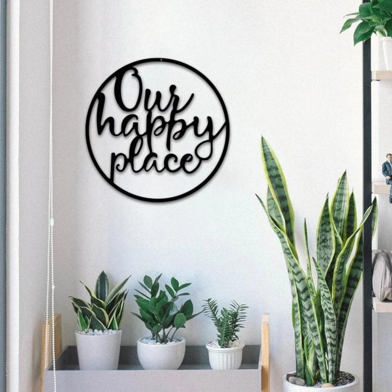 Our Happy Place Wall Wall Art 30cm Wall Art, Affirmations & Hangings at World Of Decor NZ