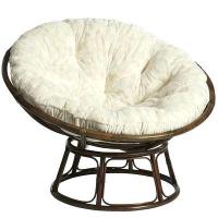 Papasan Chair - Natural Chair + Cream Cushion CHAIR at World Of Decor NZ