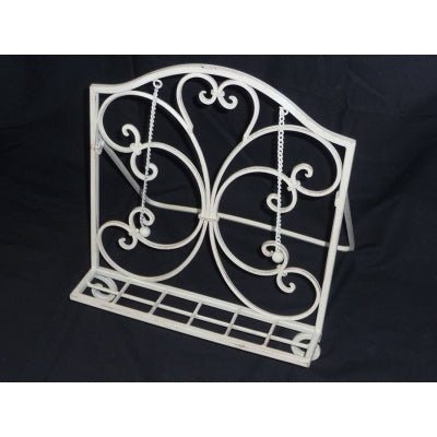 Recipe book holder - Cream Colour METAL/CAST IRON at World Of Decor NZ