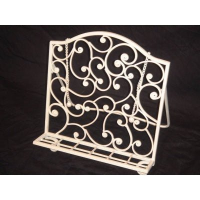 Recipe Book Holder - Silver/Copper METAL/CAST IRON at World Of Decor NZ