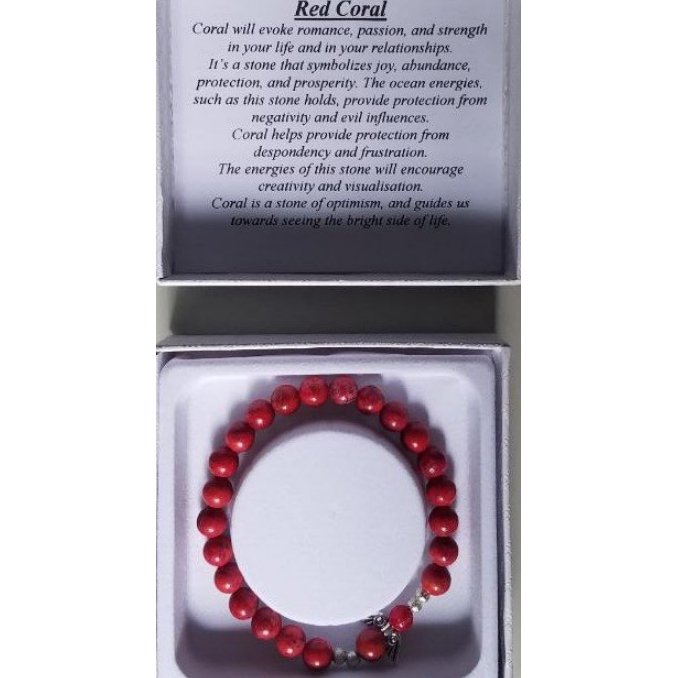 Red Coral Bracelet CRYSTAL at World Of Decor NZ