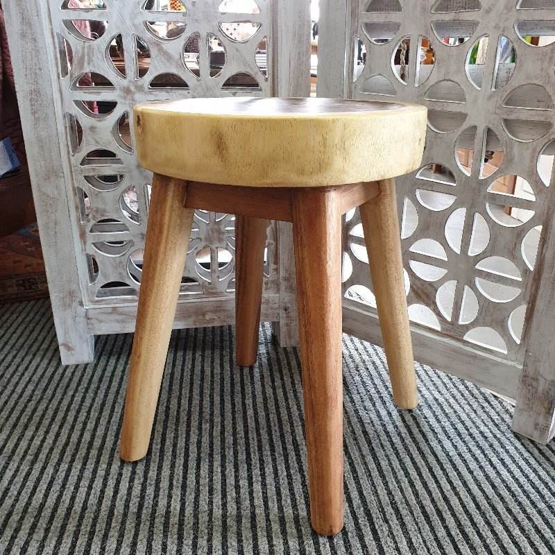 Round Suar Stool Thick Top was$250 Furniture at World Of Decor NZ
