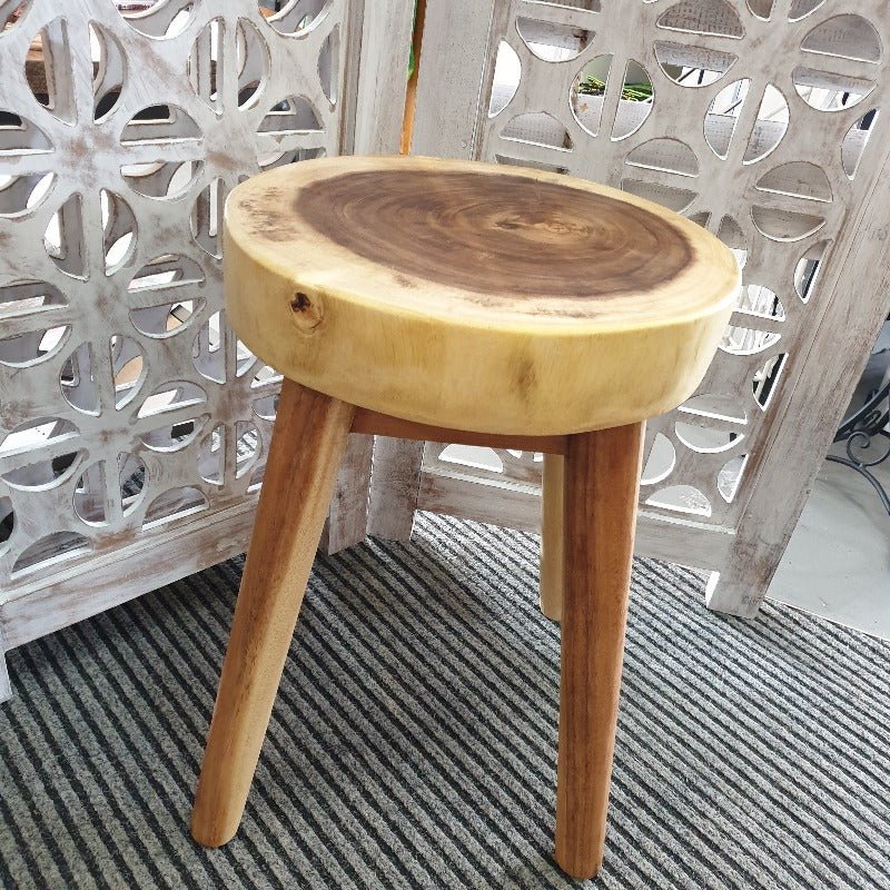 Round Suar Stool Thick Top was$250 Furniture at World Of Decor NZ