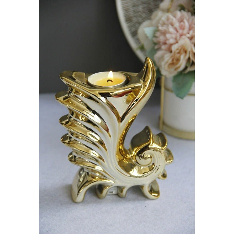 Mediterranean Sea Horse Tealight/Candle Holder - Gold CANDLES HOLDER at World Of Decor NZ