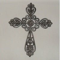Silver Wall Cross WALLHANGING at World Of Decor NZ