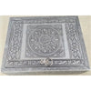 Silver Jewelry Box Mandala With Mirror SPIRITUAL, HEALTH & BEAUTY at World Of Decor NZ