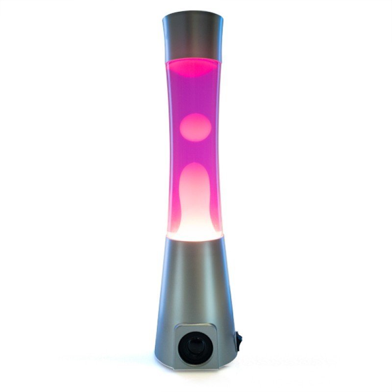 Silver/Pink/White Motion Lava Lamp Bluetooth Speaker LAVA LAMP at World Of Decor NZ