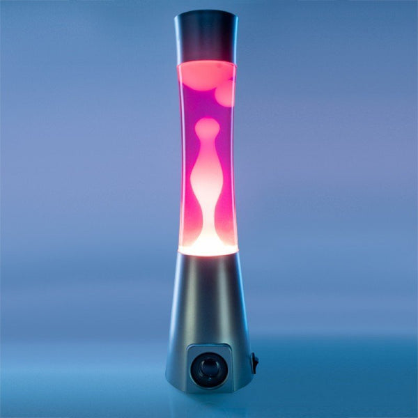 Silver/Pink/White Motion Lava Lamp Bluetooth Speaker at World Of Decor NZ