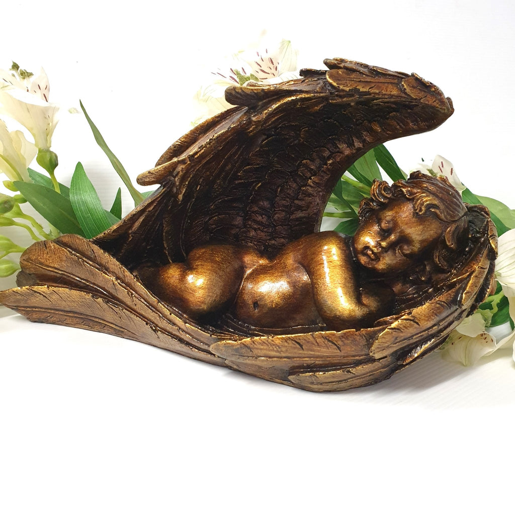 Sleeping Angel Antique Colour Large at World Of Decor NZ