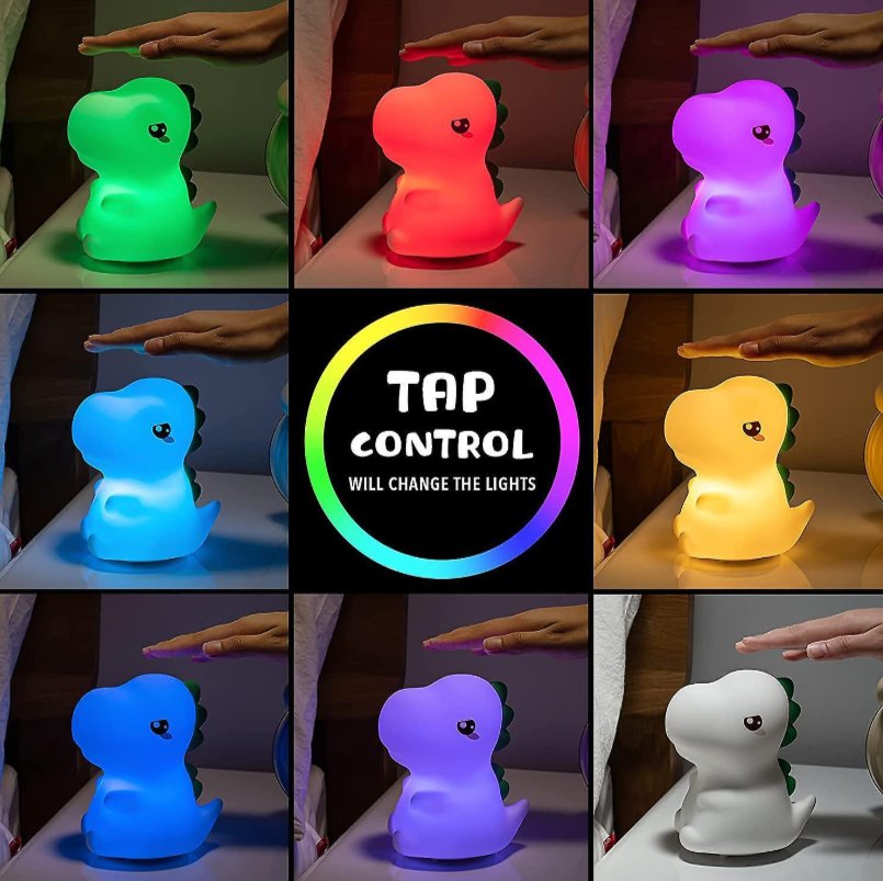 Soft Touch Silicone LED Dinosaur LAMP at World Of Decor NZ