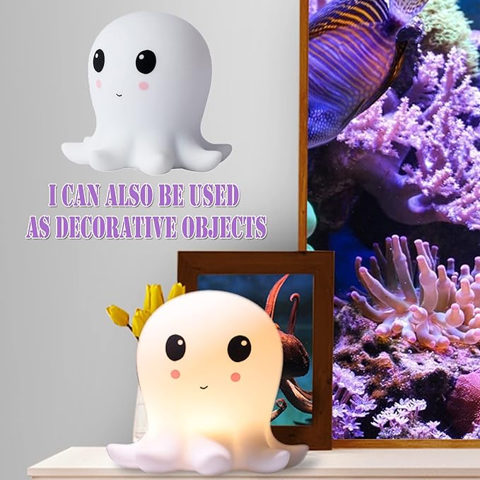 Soft Touch Silicone LED Octopus LAMP at World Of Decor NZ