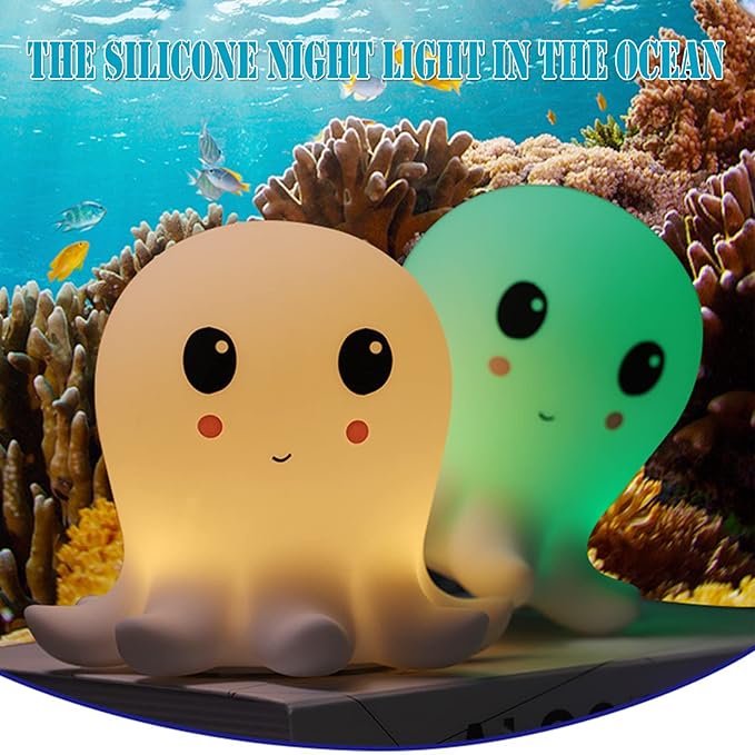 Soft Touch Silicone LED Octopus LAMP at World Of Decor NZ