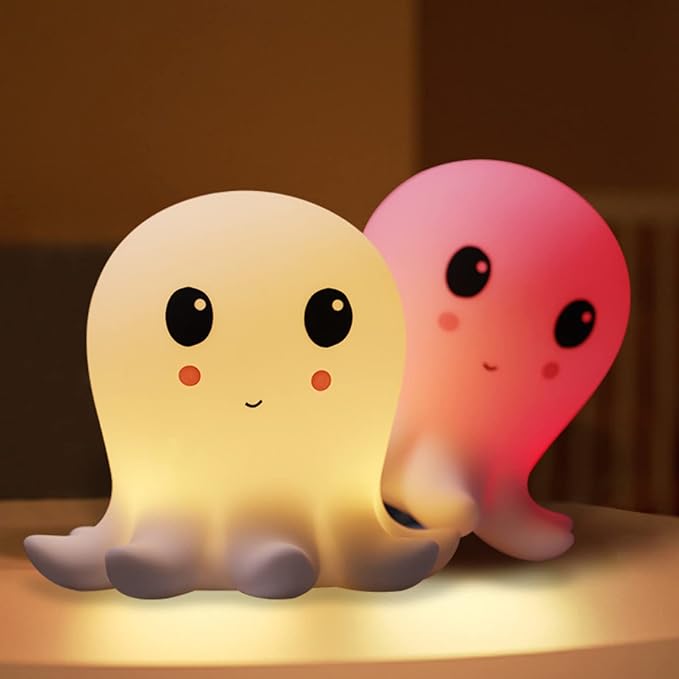 Soft Touch Silicone LED Octopus LAMP at World Of Decor NZ