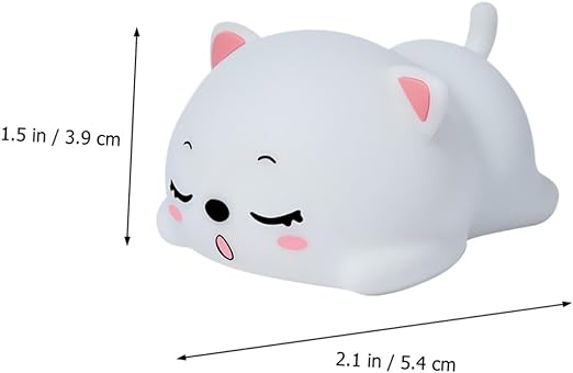 Soft Touch Silicone LED Snoring Cat at World Of Decor NZ