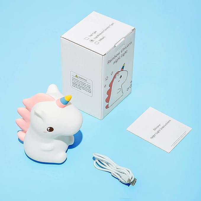 Soft Touch Silicone LED Unicorn LAMP at World Of Decor NZ