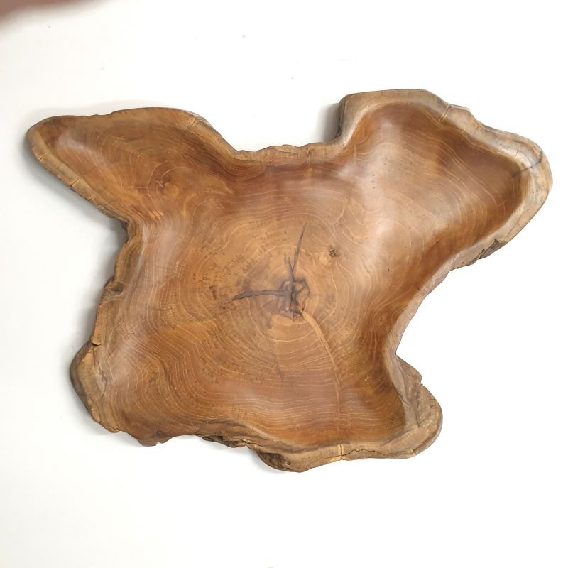 Teak Rustic Serving Platter- Med at World Of Decor NZ