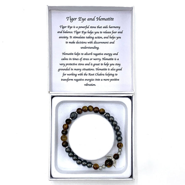 Tiger Eye Hematitite Bracelt CRYSTAL at World Of Decor NZ