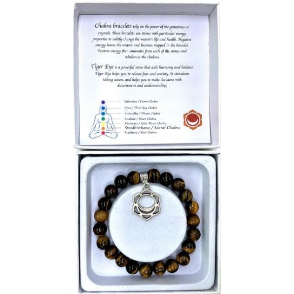 Tiger Eye Sacral Chakra Bracelet CRYSTAL at World Of Decor NZ
