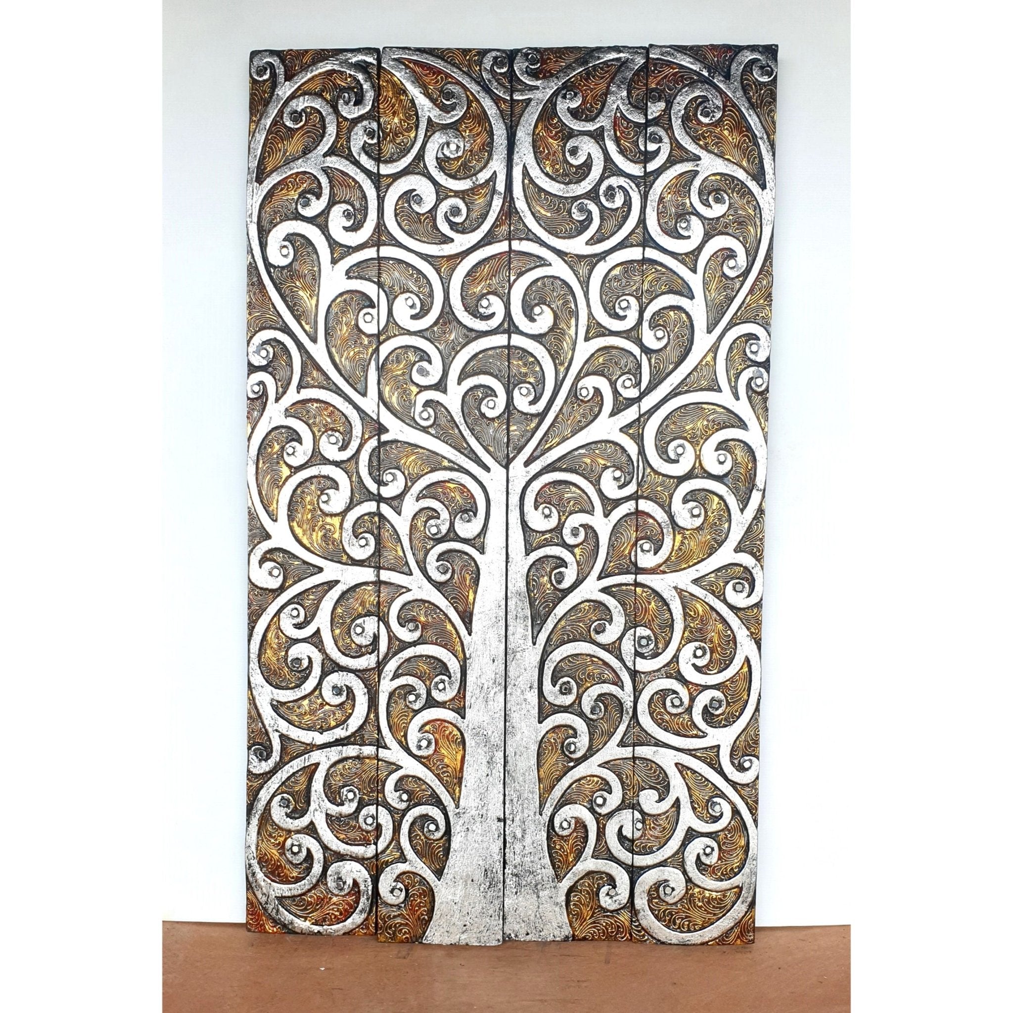 Tree Of Life 4 PanelSilver World Of Decor