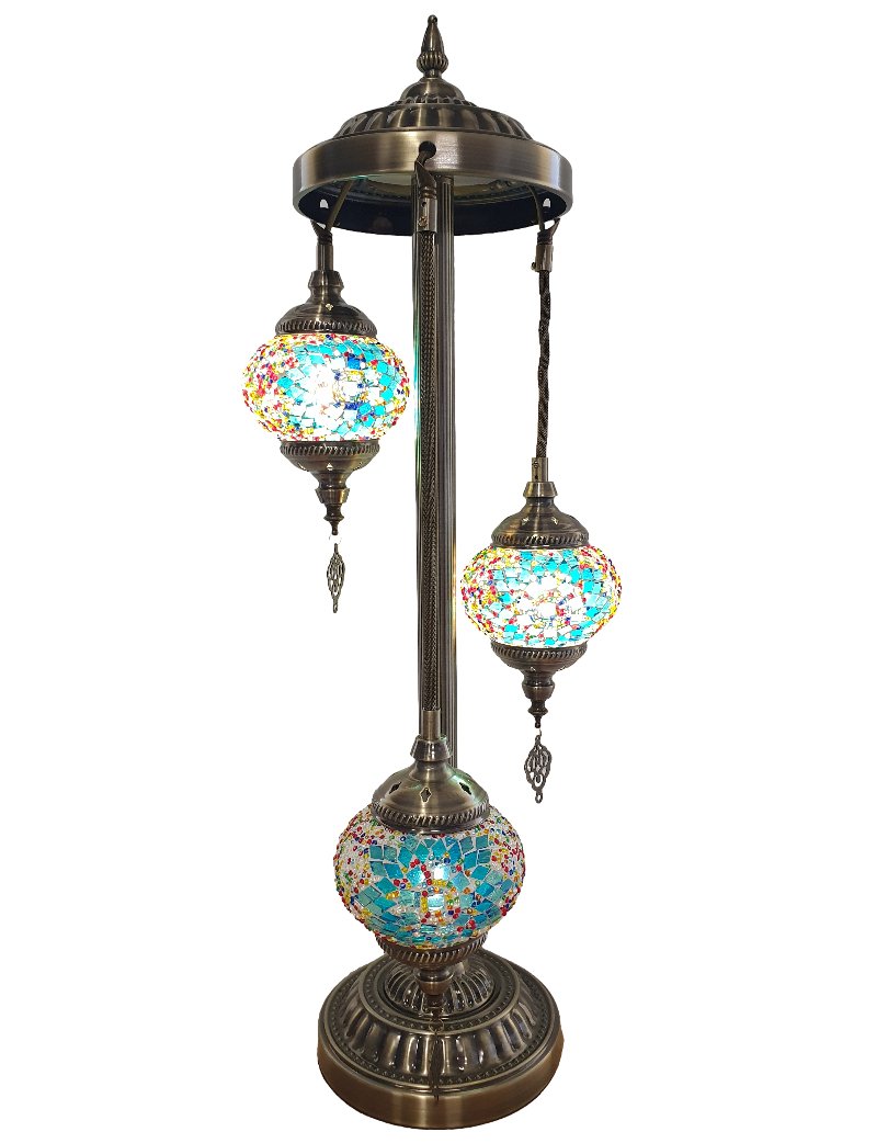 Turkish Mosaic Electric Lamp 3 Tier - 10 MORROCCAN LAMP at World Of Decor NZ