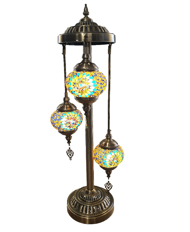 Turkish Mosaic Electric Lamp 3 Tier - 11 MORROCCAN LAMP at World Of Decor NZ