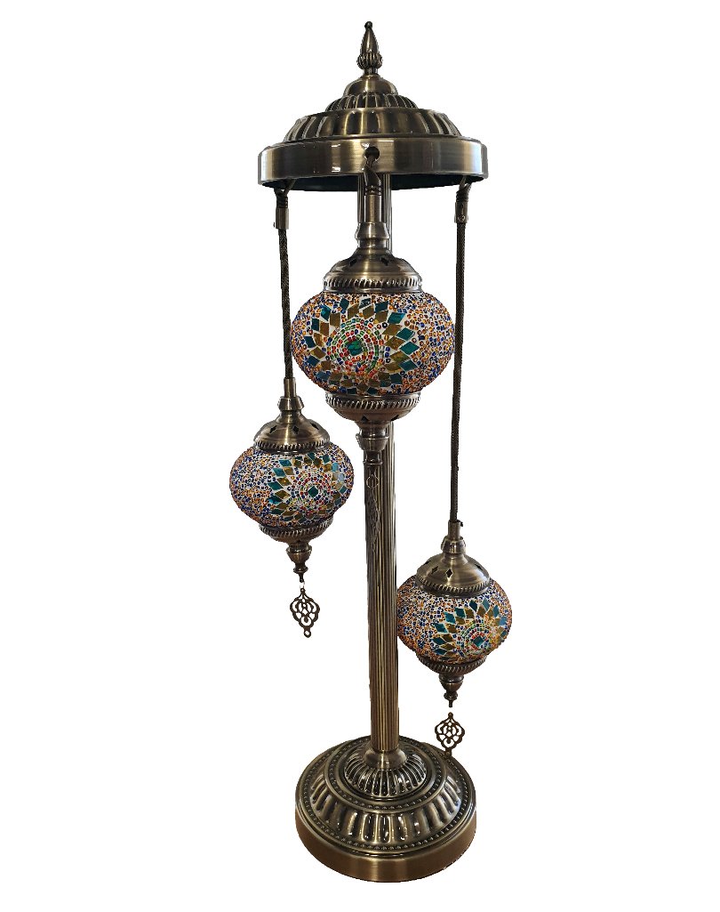 Turkish Mosaic Electric Lamp 3 Tier - 11 MORROCCAN LAMP at World Of Decor NZ