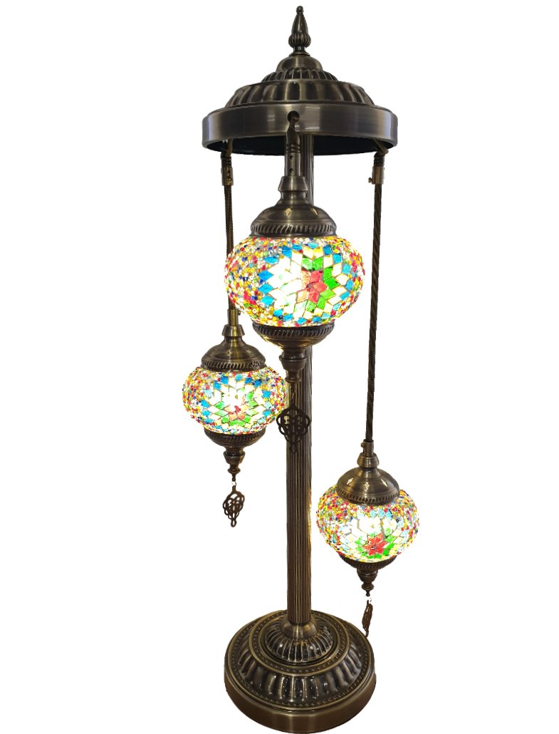 Turkish Mosaic Electric Lamp 3 Tier - 13 MORROCCAN LAMP at World Of Decor NZ