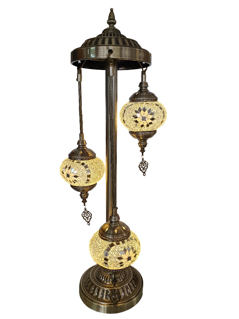 Turkish Mosaic Electric Lamp 3 Tier - 36 MORROCCAN LAMP at World Of Decor NZ