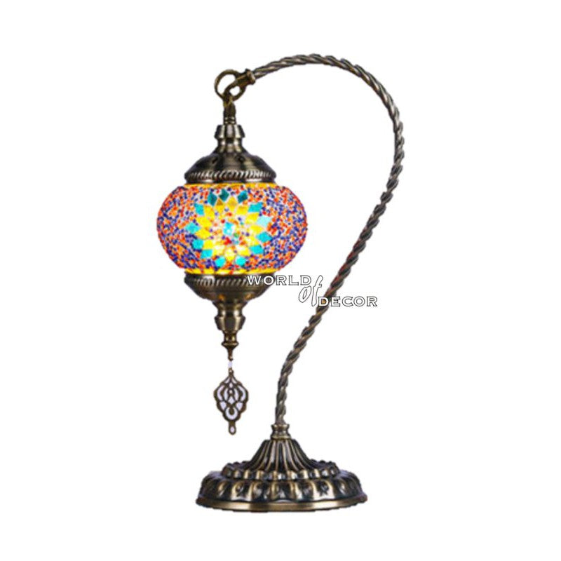 Turkish Mosaic Electric Lamp Swan Neck - 11 MORROCCAN LAMP at World Of Decor NZ