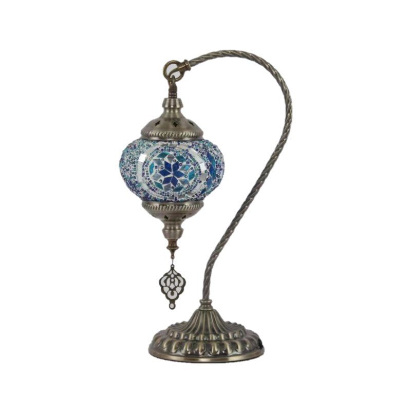 Turkish Mosaic Electric Lamp Swan Neck Large - 15 MORROCCAN LAMP at World Of Decor NZ