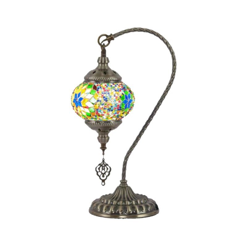 Turkish Mosaic Electric Lamp Swan Neck Large - 48 MORROCCAN LAMP at World Of Decor NZ