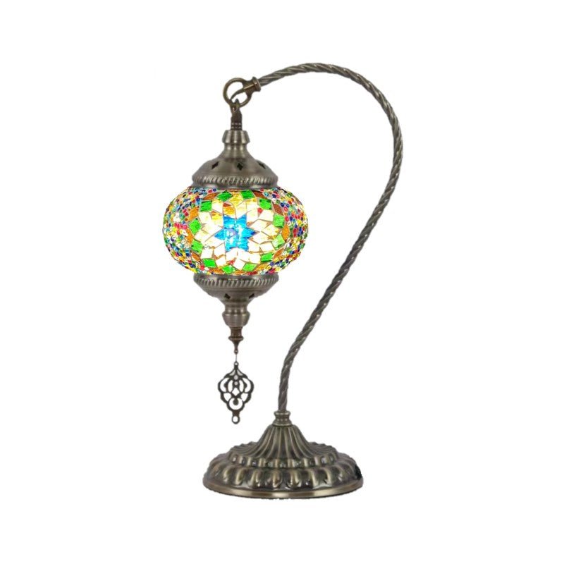 Turkish Mosaic Electric Lamp Swan Neck Large - 48 MORROCCAN LAMP at World Of Decor NZ