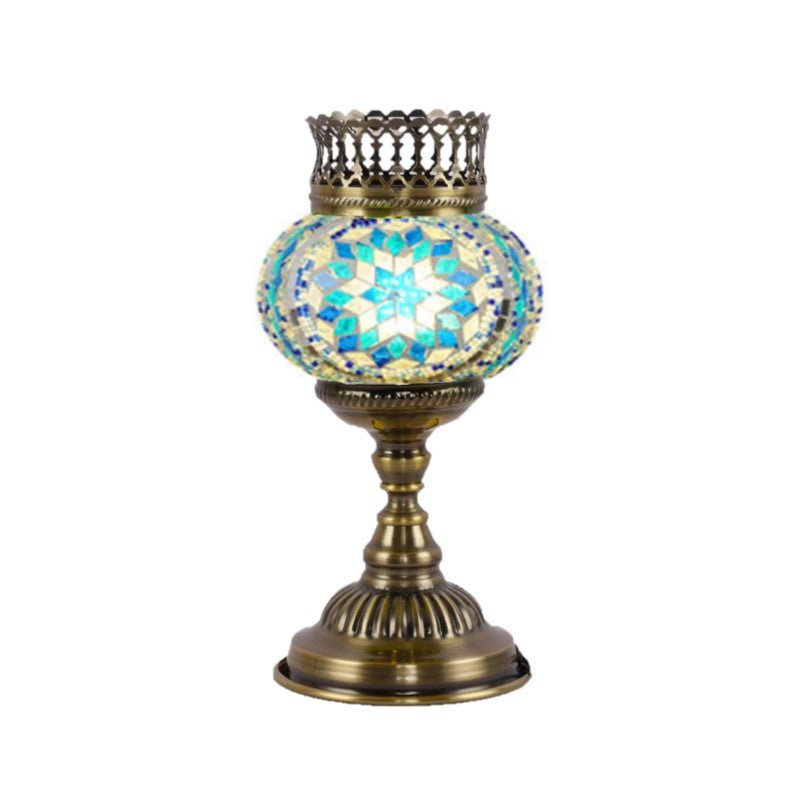 Turkish Mosaic Lamp And Oil Burner - 15 MORROCCAN LAMP at World Of Decor NZ