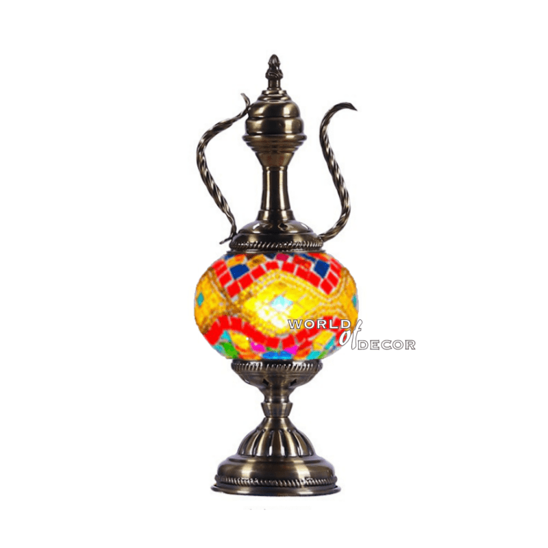 Turkish Mosaic Teapot Shade Lamp - 5 MORROCCAN LAMP at World Of Decor NZ