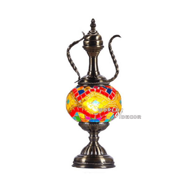 Turkish Mosaic Teapot Shade Lamp - 5 MORROCCAN LAMP at World Of Decor NZ