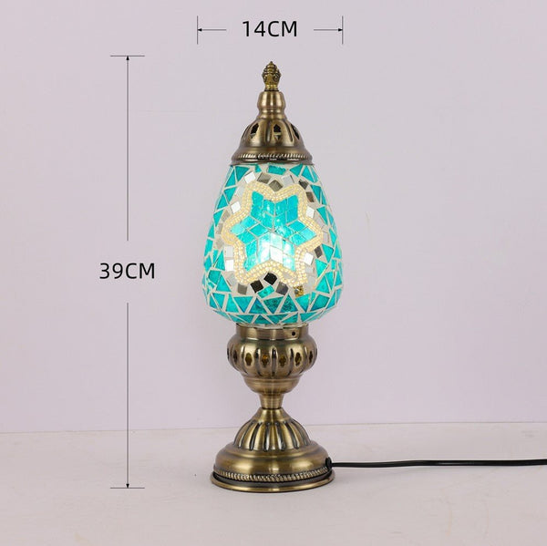 Turkish Mosaic Tear Drop Lamp-359 at World Of Decor NZ