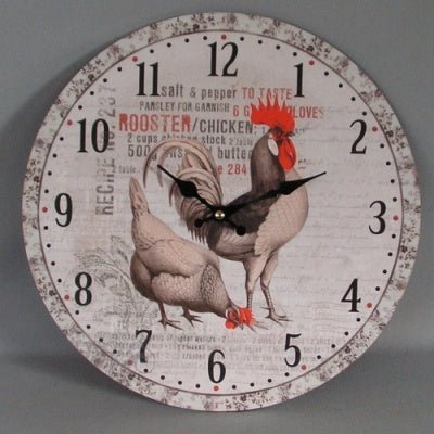 Wall Clock-Rooster at World Of Decor NZ