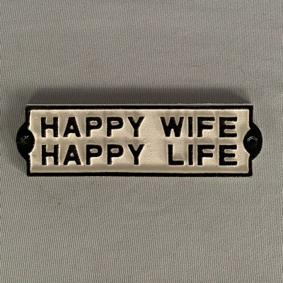 Wall Plaque-Happy Wife Happy Life at World Of Decor NZ