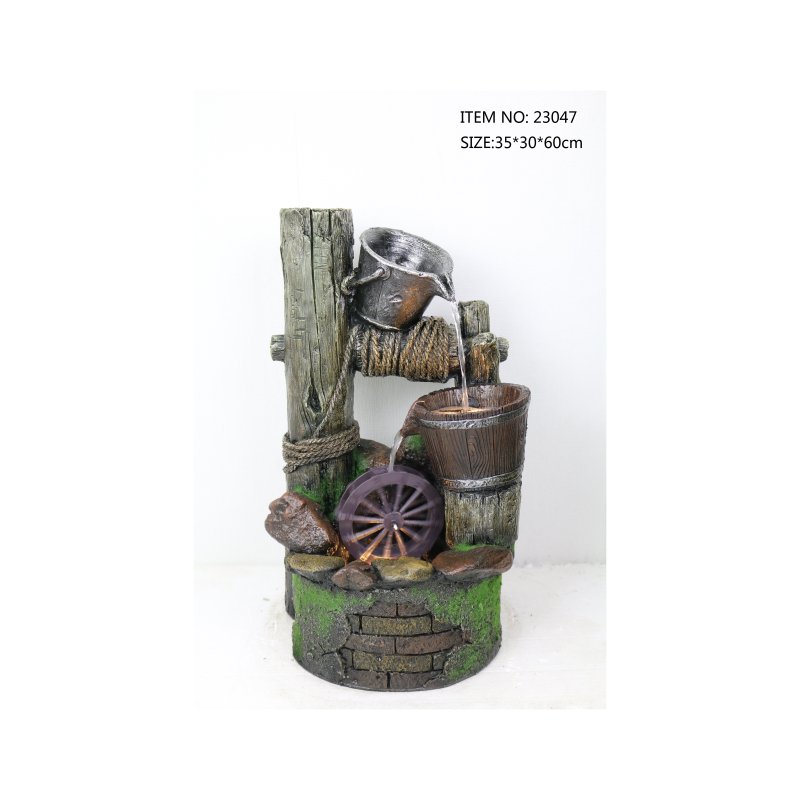 Water Feature - Buckets and Wheel WATER FOUNTAIN at World Of Decor NZ