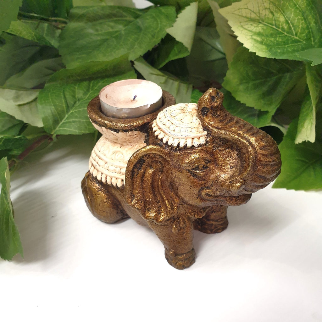 Wealth Elephant Candle Holder - Cream Candle,Tealight & Incense Holders at World Of Decor NZ