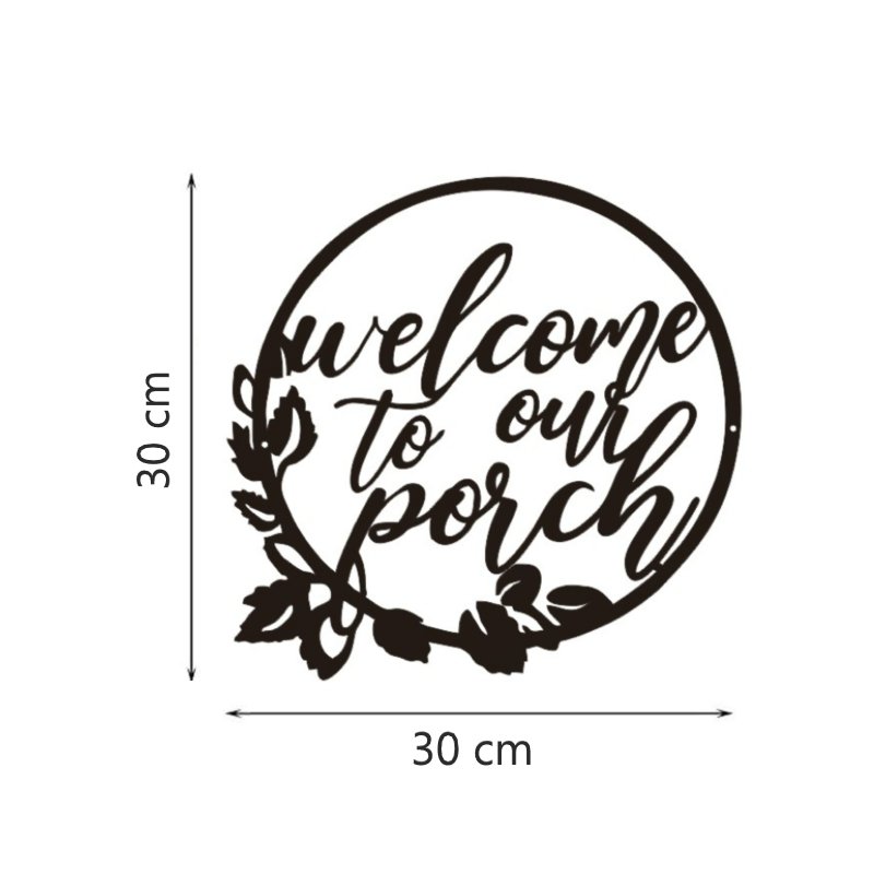 Welcome To Our Porch Wall Art 30cm Wall Art, Affirmations & Hangings at World Of Decor NZ